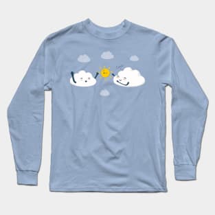 Sun and Clouds Kawaii Style Long Sleeve T-Shirt